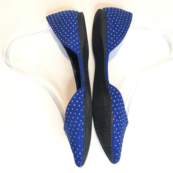 {STEVE MADDEN} Elusions Blue Bling D'orsay Flats - Picture 8 of 15